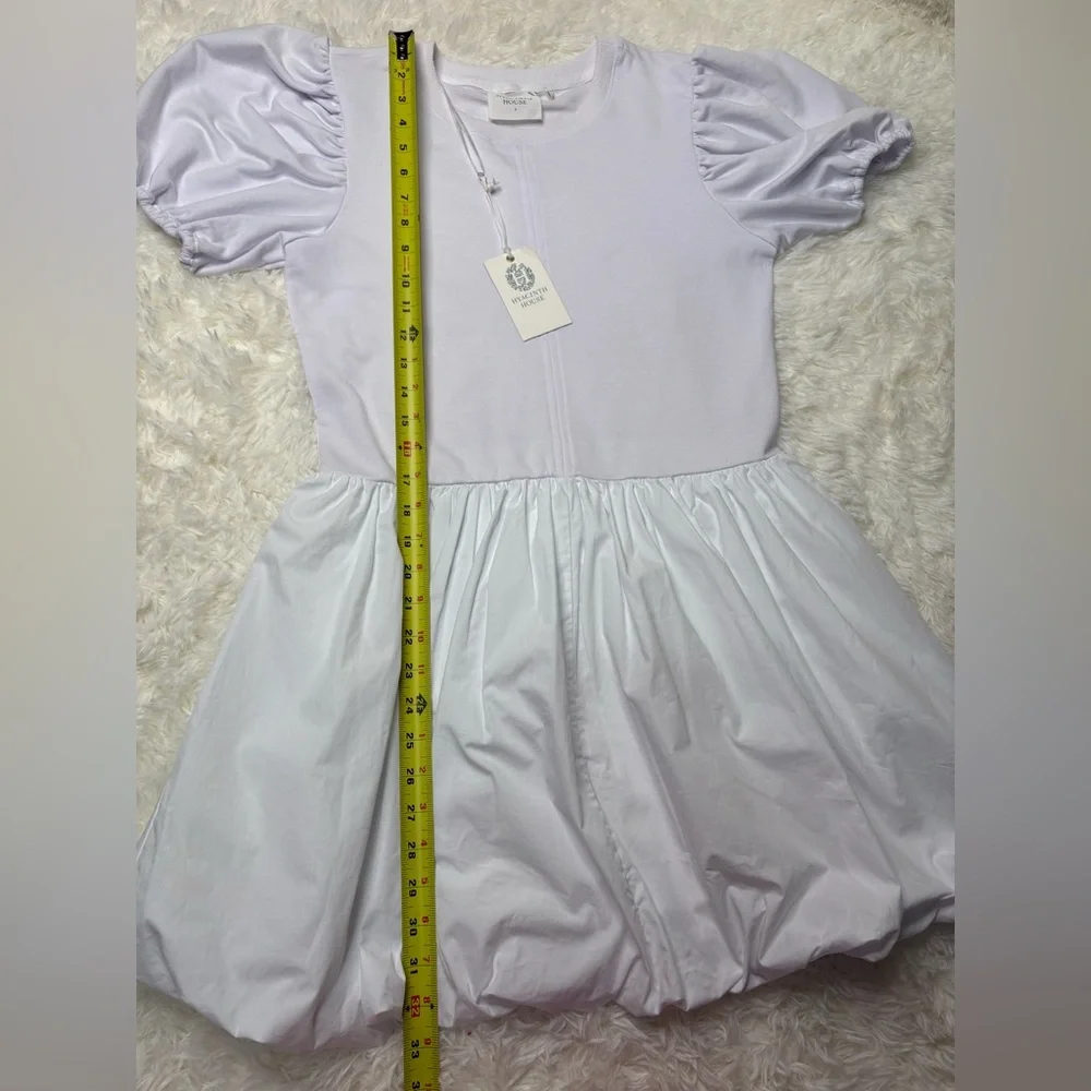 Hyacinth House Tuckernuck Bubble White Puff Sleeve Mini Dress size small NWT - Picture 7 of 10